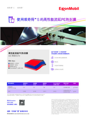 使用埃奇得™ Ｓ 的高性能流延PE热封膜 - Chinaplas 2023仕城现场加工展示
