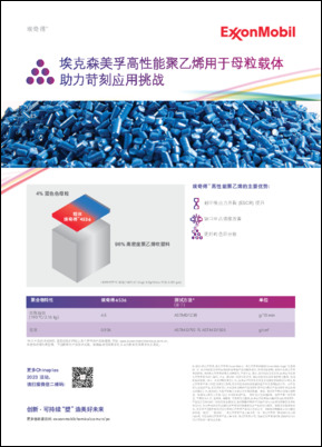 埃克森美孚高性能聚乙烯用于母粒载体 助力苛刻应用挑战 - Chinaplas 2023同大现场加工展示