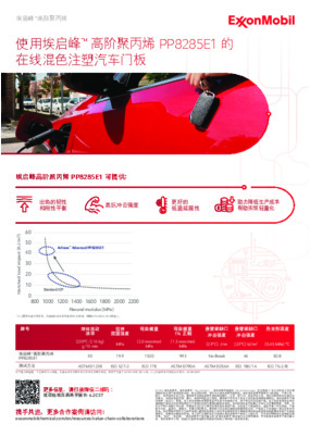 震雄使用埃启峰™高阶聚丙烯 PP8285E1 生产在线混色注塑汽车门板。