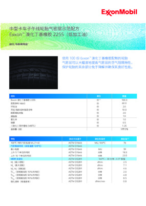 使用  100  份 Exxon ™   溴化丁基橡胶配制的轮胎  气密层可以大幅度地提高气密层的空气阻隔特性， 保护轮胎的其余部分免于降解并确保其良好性能。
