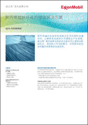 威达美™ 高性能聚合物提高聚丙烯拉丝纤维的质量，实现更快的生产线速度。