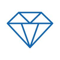 钻石图标，表示光学性能