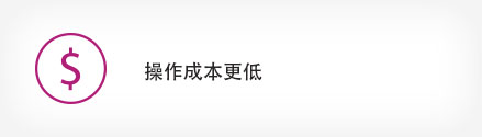 操作成本更低