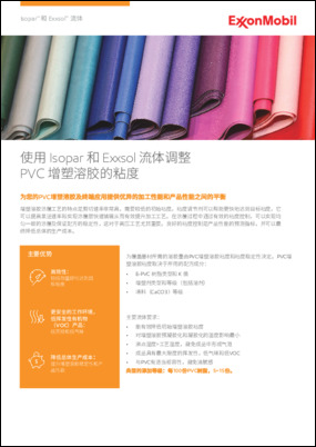 为您的PVC增塑溶胶及终端应用提供优异的加工性能和产品性能之间的平衡